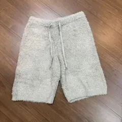 ジェラートピケHOMMEカーキグレーフリース ショートパンツ ウエスト紐付き