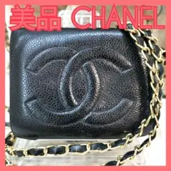 【美品】シャネルCHANEL財布キャビアスキン黒 大ココマーク 正規品 鑑定済!のサムネイル