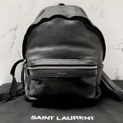 【美品】SAINT LAURENT ブラック レザー バックパック SAINT LAURENT ブラック レザー バックパック
