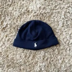 美品 ラルフローレン ベビー 帽子 ネイビー 43㎝