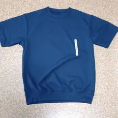 【新品】無印良品 ワッフル クルーネック 半袖Tシャツ ネイビーのサムネイル
