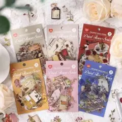 コラージュ　押花コレクション　PETステッカー300枚