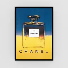 06.アンディ・ウォーホル　CHANELNo.5　香水　ブルーイエロー　ポスター