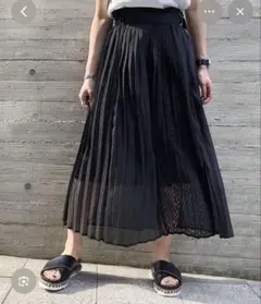 PAGEBOY異素材切り替えロングスカート