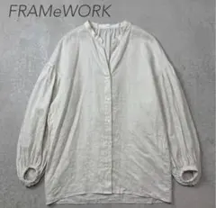 美品 FRAMeWORK ラミー ギャザー ブラウス ノースリーブ - メルカリ