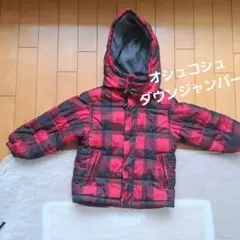 OshKosh 赤黒チェック 中綿コート