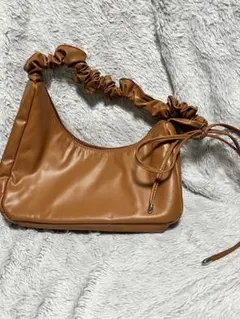 韓国ファッションシャーリングラッフルリボンレザーショルダーバッグ/ハンドバッグ