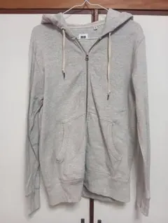 灰色 拉鍊連帽運動衫 L尺寸M