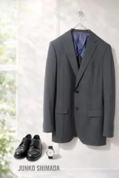 ジュンコシマダ メンズジャケット A6 L相当 夏用 ウール ストライプ