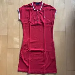 レッド ひざ丈ワンピース