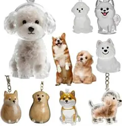 キーホルダー 猫と犬の毛収納用 カプセルトイ ペンダント キーチェーン