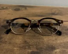 ボストンブラウンデミ眼鏡べっ甲柄サーモントメガネフレームヴィンテージ風伊達メガネ