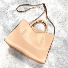 HASHIBAMI 2WAY ラウンドハンドルショルダーバッグ ピンクベージュのサムネイル