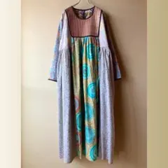 カンタキルト　リバーシブル　羽織　ワンピース　民族　一点物 カンタキルト リバーシブル 羽織 ワンピース 民族 一点物 - メルカリ