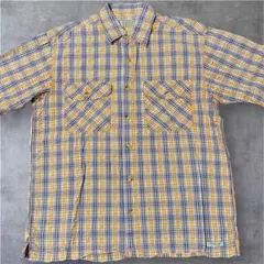 00s MOUNTAIN CROWN チェック 半袖シャツ アウトドア Y2K