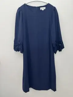 Sweet Mommy ネイビー 授乳服ひざ丈ワンピース Mサイズのサムネイル