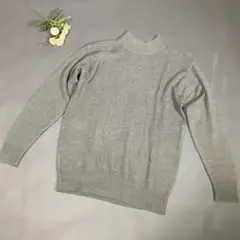 グレー ハイネック ニット セーター レディース Mサイズ タートルネック