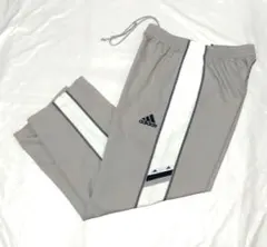 adidas グレー y2k トラックパンツ ホワイトライン ワイドパンツ