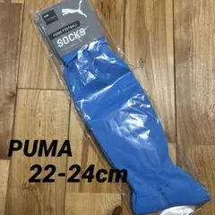 サッカーソックス 22~24 青