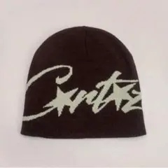 ビーニー　y2kグランジ　海外ストリート　 コーテイズブラウン