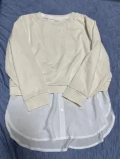 アース　シャツ　トレーナー　M L ベージュ