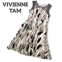 VIVIENNE TAM☆ノースリーブワンピース☆フラワー刺繍☆コットン素材