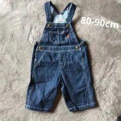 ミキハウスmiki HOUSEデニムオーバーオールM （80-90）