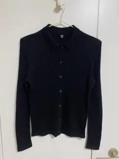 UNIQLO エクストラファインメリノリブポロカーディガン