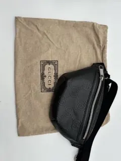 超美品　GUCCI ブラックレザー ショルダーバッグ