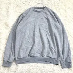 y7633 裏起毛スウェット 長袖トレーナー 3L 大きいサイズ グレー 定番