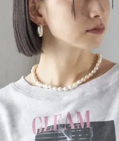 新品未使用【SHIPS】淡水パールネックレス　44cm