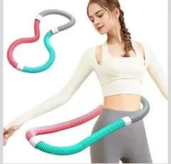 【新品】フラフープ ダイエット くびれ 脂肪燃焼　ソフトタイプ　折りたたみ式