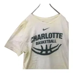 ナイキ　バスケットボール　半袖Tシャツ　タグレス　デカプリント　レモンイエロー