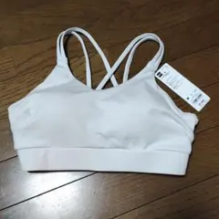 新品 GU バッククロス ブラトップ オフホワイト Mのサムネイル
