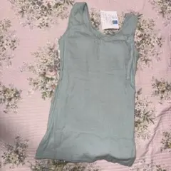 さらりLABO カップ付きタンクトップ ミントＬサイズ