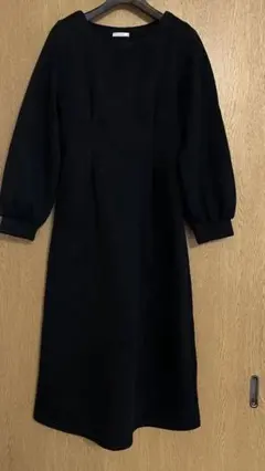 #ブラックAライン 長袖ワンピース