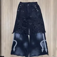 GamChu ドッキングスピアワイドデニムパンツ