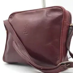 【美品】イブサンローラン YSL ショルダーバッグ 赤 ボルドー レザーのサムネイル