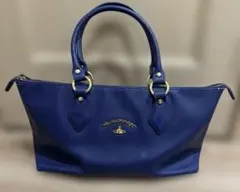 レア　ヴィヴィアンウエストウッド ハンドバッグ 大型 ブルーレザー