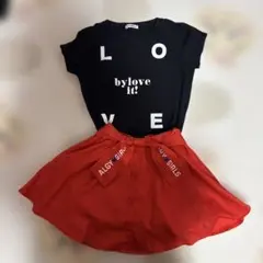 by love it アルジー　Tシャツスカートセット 130 140