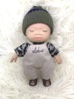 「aloha」刺繍オーバーオールセットアグリリーベイビーズのお洋服４点セット