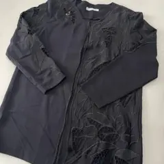 piccola conte ピッコラコンテノーカラージャケット　ブラック　黒のサムネイル