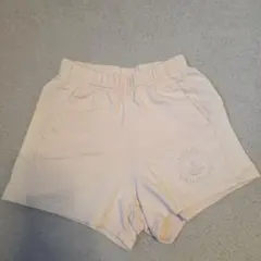 美品。adidas ハーフパンツ ライトピンクベージュ160cm