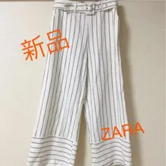 ザラ ZARA ストライプ ワイドパンツ