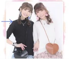 アンドラブ　&LOVE ハートジャカードの万能ふりるプルオーバー