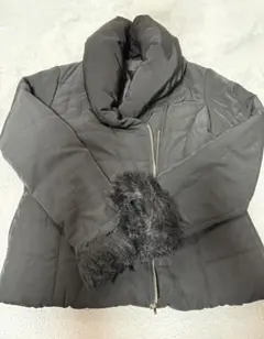 ファー付き黒ダウンジャケット Lサイズ
