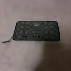COACH コーチ シグネチャー ラウンドファスナー ブラック