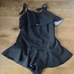 snidelgirl フリル付き水着 黒・白水玉