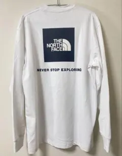 ノースフェイス　ロングスリーブバックスクエアロゴティー 速乾 UV静電ケア