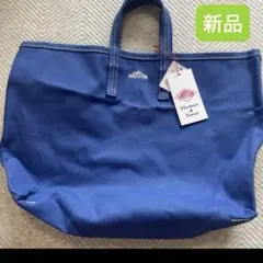 新品未使用タグ付き DANTON ダントン キャンバストートバッグ ブルー　青のサムネイル
